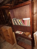 4-Tier Bookshelf - (2) Tiers are Glass, & Assortment of Old Books  (Barn)