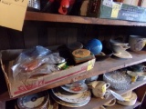 Contents Of 4th Shelf Down, Gray Dish, Bowls, Decorative Dishes, Box of Mis