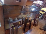 59'' x 20'' Glass Showcase Cabinet w/ Glass Shelf, Storage Underneath, Some