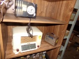 (3) Vintage Electronics - Land Elect Clock, Arvin Hand Held AM Radio, And A