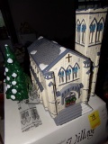 ''Snow Village Cathedral'', Dept. 56, #5019-9 (CHRISTMAS TREE NEEDS TO BE G