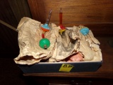 Box of Vintage ''Bubble Lights'' and Small Base Bulbs (DR)