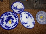(3) Pieces of Blue and White English China (DR)