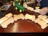 (4) Pieces Wood Toy Train Set, Played with but Nice Condition (Garage)