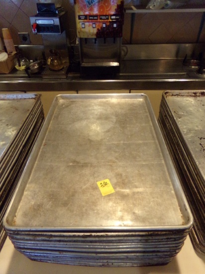 (20) Full Size Pizza Sheet Pans, Sold as a Group (Main Dining Room)