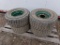 Set Of Used, 12-16.5 Skid Steer Tires, Mounted On 8-Lug SSL Wheels