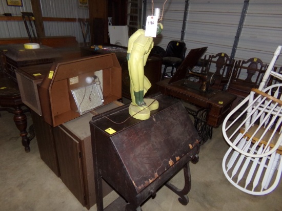 Small Secretary Desk, Outer Laminator,And A Matador Lamp