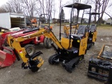 New, AGT, Industrial H12 Mini Excavator, Grader Blade, Stationary Thumb, Br