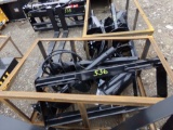 New, AGT Heavy Duty Skid Steer Auger, Black w/3 Bits, 6'', 12'' And 16'' Bi