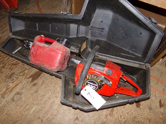 Homelite Chainsaw, Model 330, 20'' Oregon Bar, Good Compresssion w/Gas And