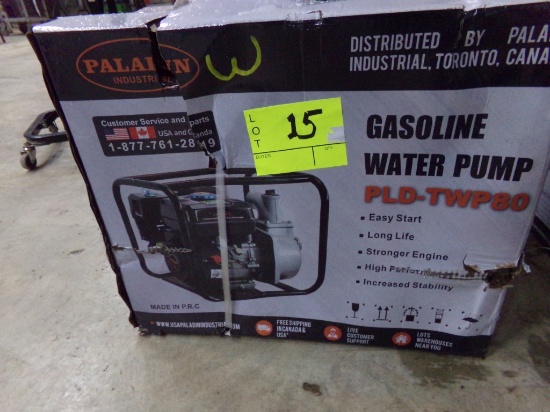 3'' Semi-Trash Water Pump, NIB, Paladin Industrial, m/nPLDTWP80, 7.0 hp Eng