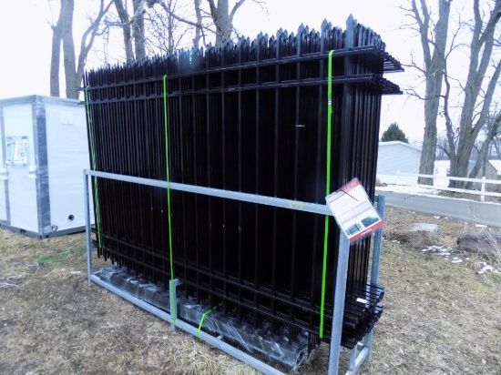 Pallet of (20)10' x 7' ''Mobe'' Brand Galvanized Steel Fence Panels with Po