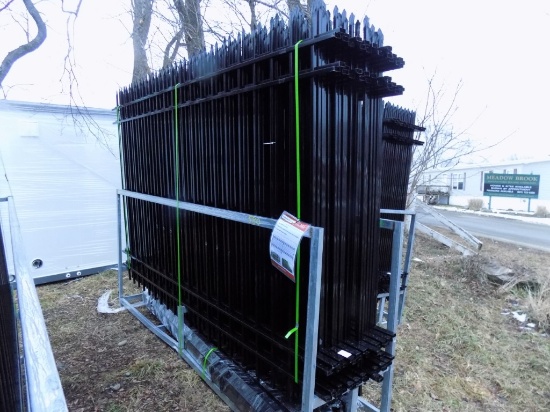 Pallet of (20)10' x 7' ''Mobe'' Brand Galvanized Steel Fence Panels with Po