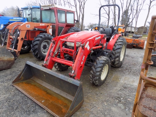 Branson 5220-R, Turbo, 4 WD, Tractor w/Loader, 3 PTH, Exc. Tires, 2 Rear Hy