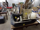 Group of Masonry Tools with Tub (See Photo)