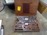 Blue Point Tap and Die Set in Wood Case, Mostly Complete