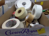 Box with Partial Rolls of Dry Wall Tape