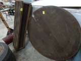 48'' Round Table with (5) Leaves, Leaf Case, NO PEDESTAL