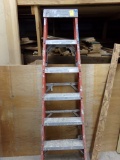 6' Louisville Fiberglass Step Ladder, Orange
