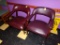 (2) Leather Chairs w/Casters (One Caster Needs TLC)