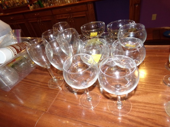 Group Of Stem Glasses, Misc Shapes (About 15 Pieces) (On Bar), Bring Your O