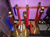 (6) People Movers, Brass w/Red Velvet Ropes