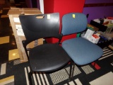 (2) Office Side Chairs; (1) Black (1) Blue