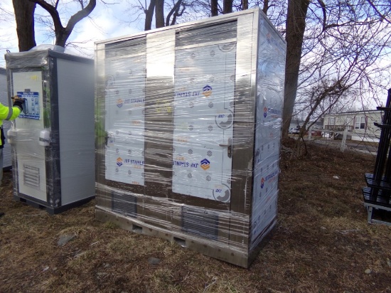 New Stainless Steel Double Rest Room, Lockable, Fork Pockets for Easy Movin