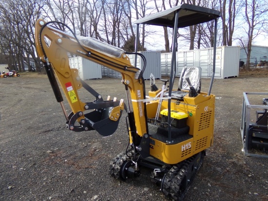 New AGT Industrial H15 Mini Excavator Canopy, Stationary Thumb, Grader Blad