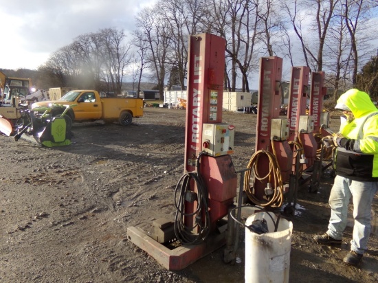 (2) Rotary Electric Wheel Lifts, 15,000lb Capacity, Red