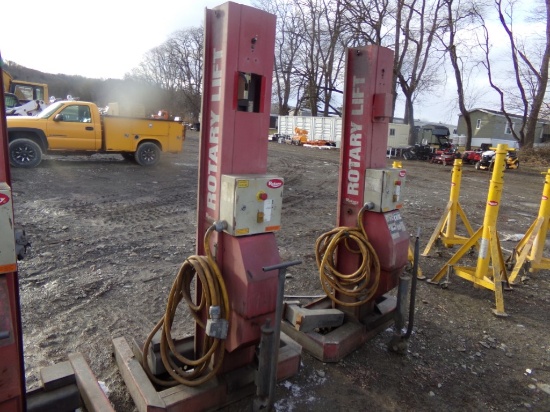 (2) Rotary Electric Wheel Lifts, 15,000lb Capacity, Red