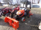 Kubota BX1870 4WD Compact Tractor, Soft Cab, BX5450 Snowblower and 50'' Mow