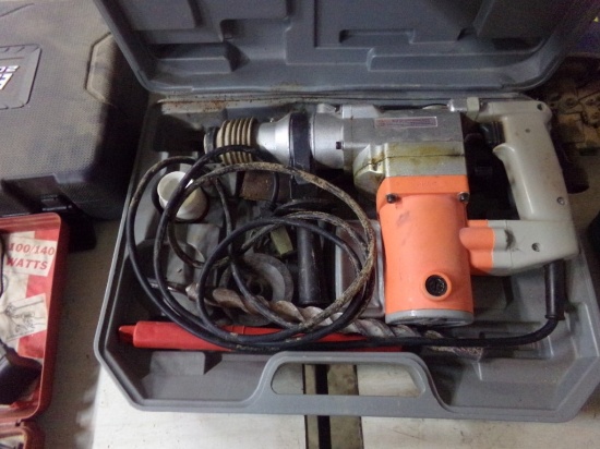 Chicago Electric 1'' Rotary Hammer With Case and (2) Bits
