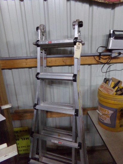 4 in 1 Gorilla Ladder, 5'-10' Step and10'-19' Extension