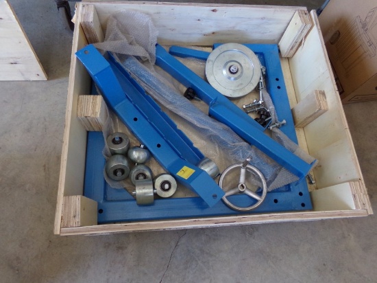 New In Box English Wheel With Floor Stand, Includes Top Wheel and (7) Anvil