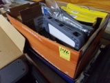 Box with Otterbox Pad Cases, Headphones, Apple Adapter Cords, Misc. Etc.