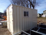 New 11' Storage Container-With Side Door and Window, Tan, Cont#SQ5181813