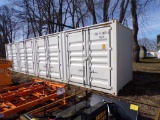 New 40' Storage Container With 4 Sets Dbl Side Open Doors and 1 Set Dbl Ope