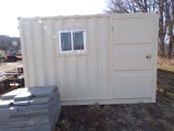 New Tan 85'' X 141'' X 96'' Storage Container With Man Door and Window-Doub
