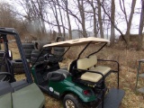 EZGO Golf Cart w/ Roof & Rear Seat, Green, NO ENGINE, MISSING WHEELS, ROUGH