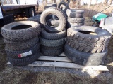 Pallet of Assorted Size and Type Tires-See Pics-Unused (11) Total