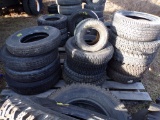 Palletof Various Size and Tupe Tires-Unused-(14) Total