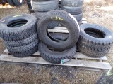 Pallet of Various Size and Type Tires-Unused-(8) Total