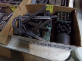 Box With Parallel Clamps, Ratchet Clamps, Number Stamps and Hex Keys