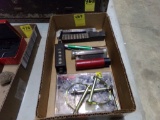 Box with Lathe Tools, Counter and Misc. Carbide Inserts