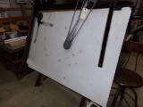 Drafting Table With (2) Drafting Machines (60'' X 44'')