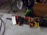 Group of Clamps, (5) Pipe Clamps and (3) Small Bar Clamps