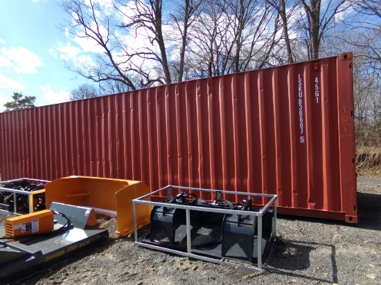 Used 40' Storage-Shipping Container With Double Door in Rear, Red, Good Con