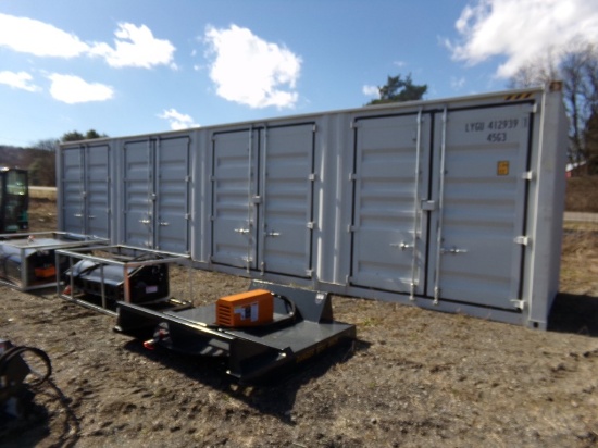 New 40' Storage Container with (4) Double Side Opening Doors and (1) Regula