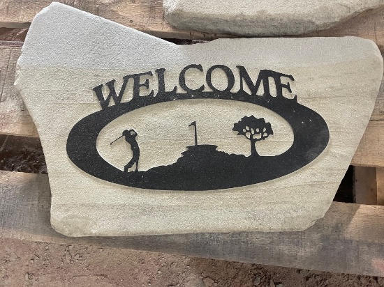 ''Golf'' Engraved Welcome Stone